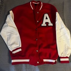 GRAPHIC TWO TONE BOMBER JACKET